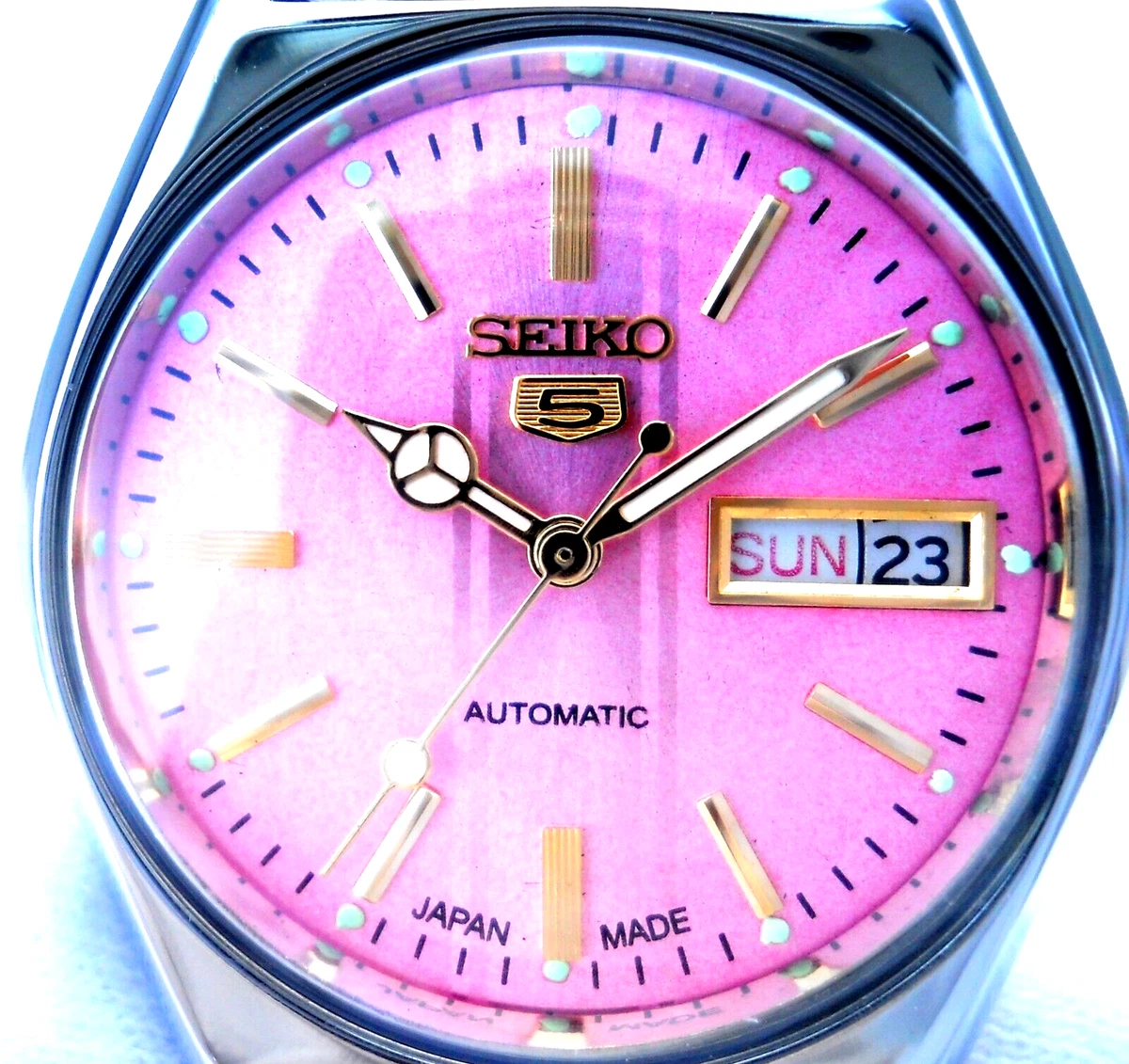 Seiko 5 pink sale