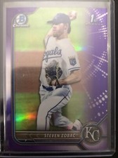 2022 Bowman Chrome Draft STEVEN ZOBAC 1st Bowman Purple Refractor /250