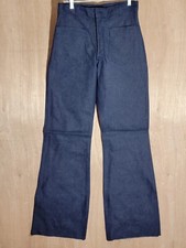 westex navy military jeans mens 29x36 flared bell bottom flame retardant blue