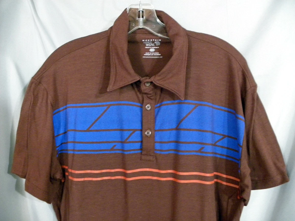 Mountain Hardwear Polo Shirt Size L Men s S S Hike Camp Outdoor