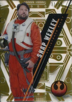 Star Wars 2016 High Tek Gold Parallel [50] Base Card SW-81 Snap Wexley