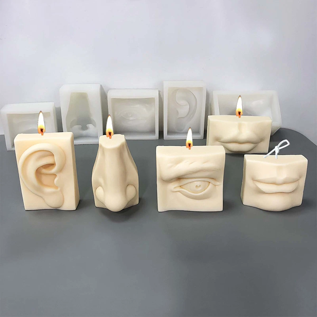 Five Sense Organs Candle Molds Silicone Soap Mold Wax Mold Candle Making  Mould