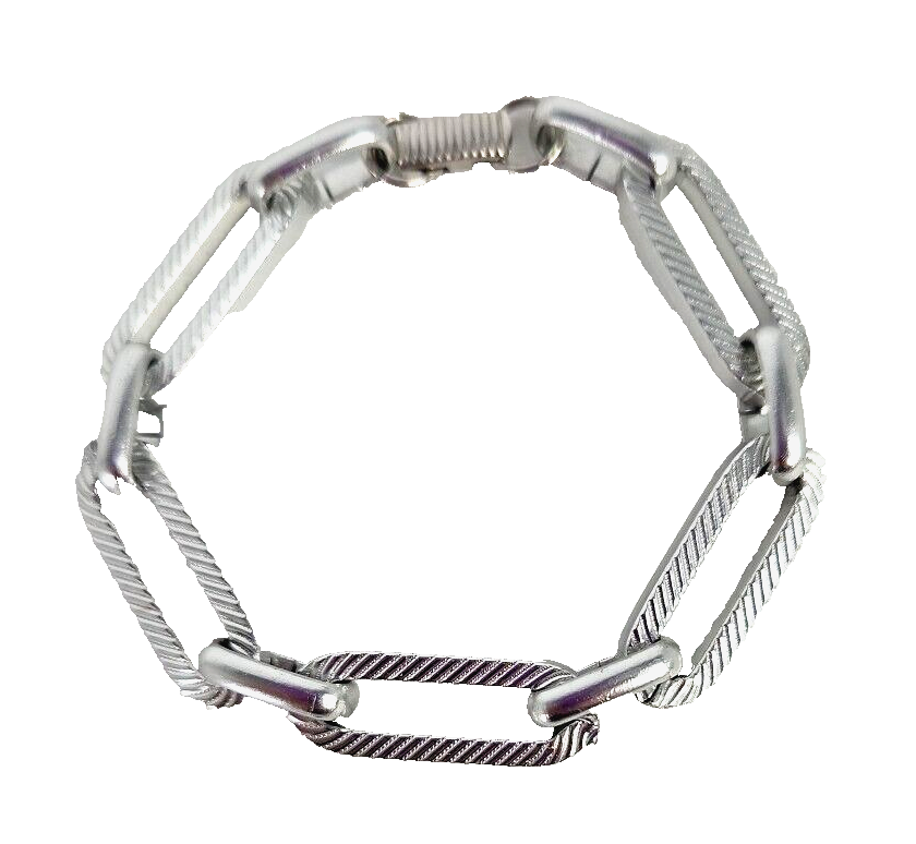 Sarah Coventry Signed Fashion Bracelet Chunky Textured Silver Toned Large Link eBay