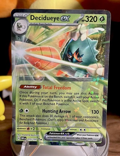 Pokémon TCG Decidueye ex SV03: Obsidian Flames 015/197 Holo Double Rare