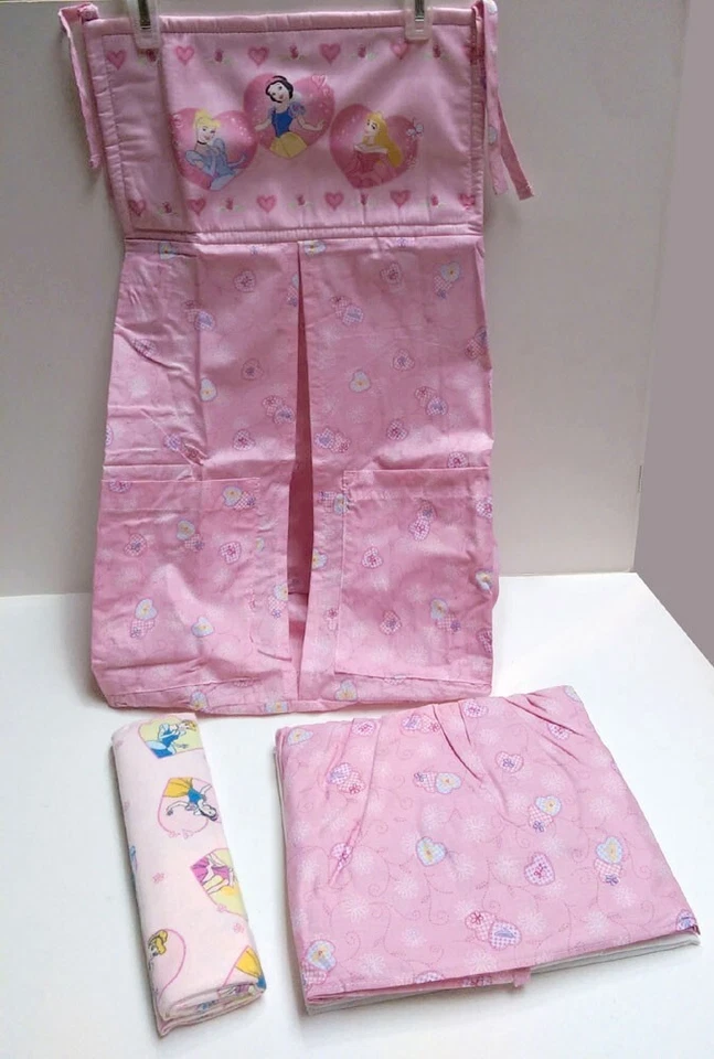 Baby Princess Juego de 3 piezas Franela Recepción Manta Cuna Polvo Volantes Pañales Apilador Foto 3 de 4