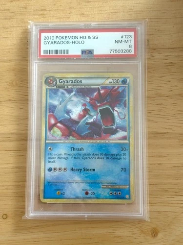 2010 POKEMON HEARTGOLD & SOULSILVER 123/123 GYARADOS HOLO PSA 8 *LOW POP 167 *