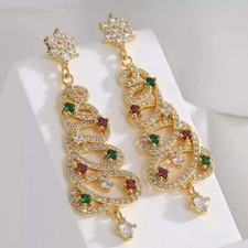 Christmas Tree Dangle Earrings