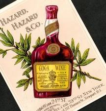 Quack Cocaine 1800's Coca Wine Stimulant Brain Nerve Muscle Tonic NY Trade Card
