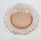 4 Bread & Butter Plates Pink American Sweetheart Depression Glass 6.38"d Vintage