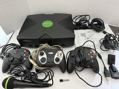Original Xbox 3 Controllers Manual and Accessories Tested Working