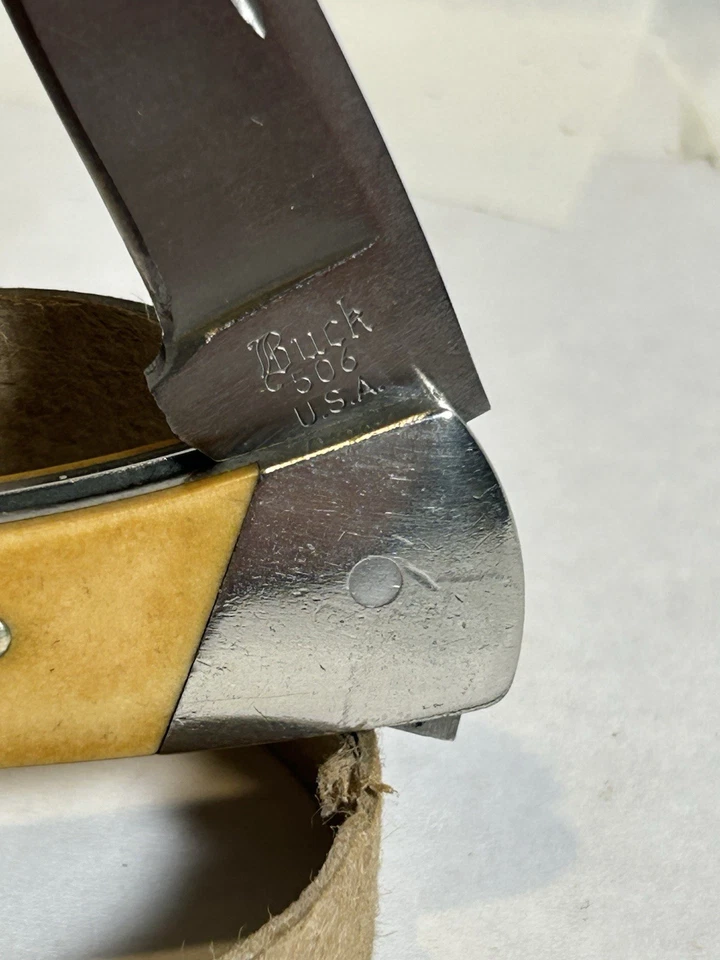 Buck 506 США Белая Ночь Скрипт Buck Pre 1986 Ручка Micarta - Изображение 4 из 4