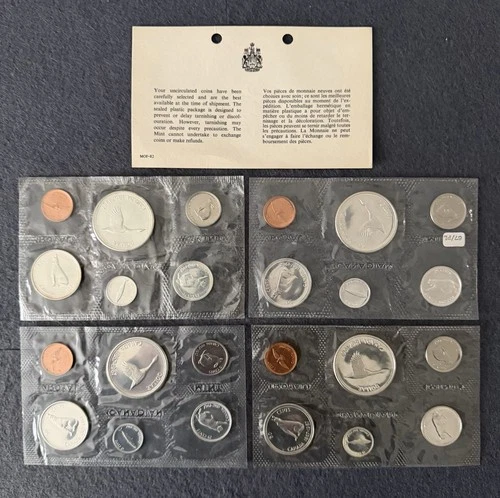 1967 CANADA Silver Proof-Like Set LOT - 4 SILVER 4.44 Troy Oz