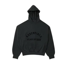 NWT Essentials Fear of God Arch Logo Hoodie Black Mens Size Medium Streetwear