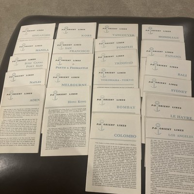 Handelsmarine Ephemera P&O Orient Linien Hafennoten (74)