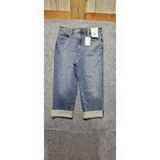 Jessica Simpson Women's Zinnia Wide Leg Boyfriend Blue Jeans Size 10 NWT