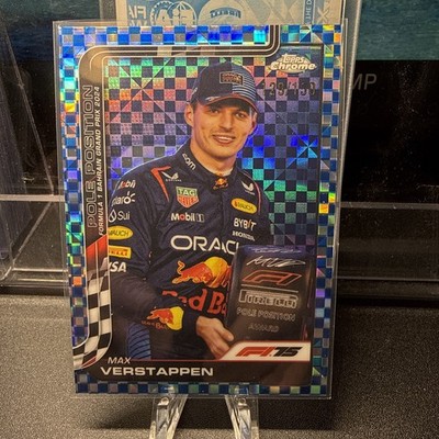 Max Verstappen 2025 Topps Chrome Formula 1 F1 Blue Checker /150 #117