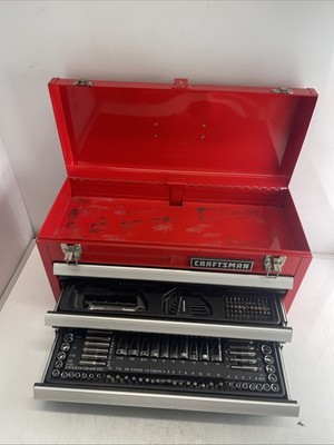 Craftsman 224pc Tool Set w/ 3 Drawer Toolbox   2 Missing Only