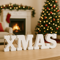 Weihnachtsdeko AufhäNger Xmas Schriftzug Zum AufhäNgen Weihnachten Holz Weiß