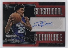 2024 Panini Prizm Black Sensational Signatures Red 29/99 KJ Simpson Jr Auto s3g