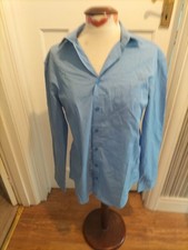 Mens F F Size 15.5" Blue Regular Fit Long Sleeved Shirt