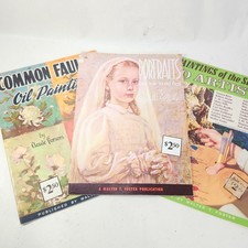 VTG Walter Foster How To Paint Art Books Sea Oil Paintings Portraits 3 Book Lot