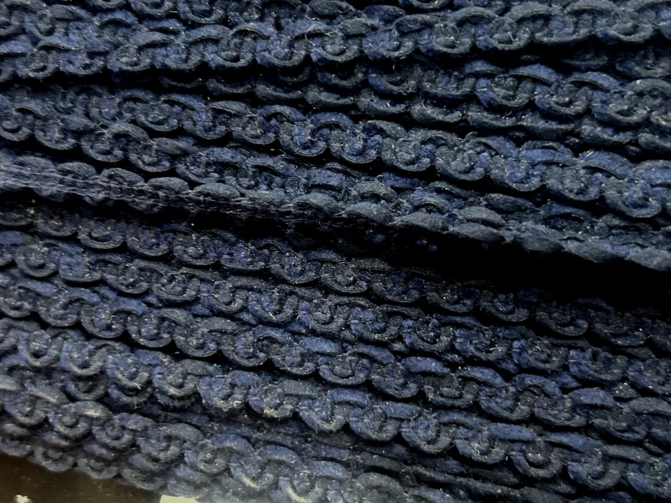 Mokuba passementerie ric rac 1/4" cotton trim 1yd made in Japan dark navy - Image 4 of 4