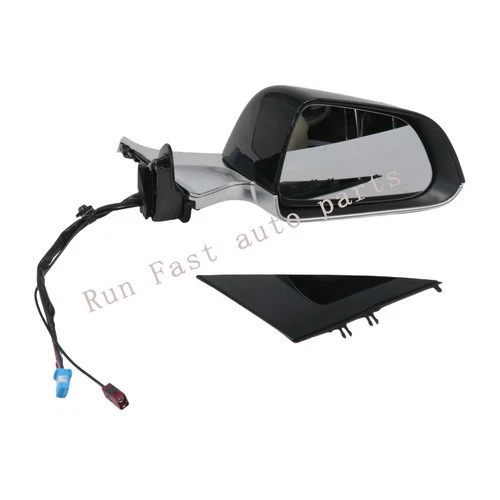 Black Right Passenger Side Mirror Heated Power Fold Fit For 17-23 Tesla Model 3