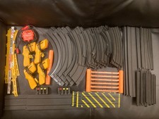 Lot: 7lbs Vintage Aurora AFX Slot Car Tracks, Controllers, Risers, Plug, etc.