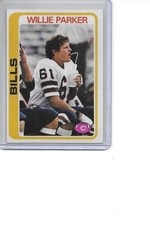 1978 Topps Willie Parker Rookie Buffalo Bills Football Card #176. rookie card picture