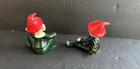Vintage Ceramic Pixie Elf Christmas Ornaments 2 - Japan 1 Clip On — photo 2