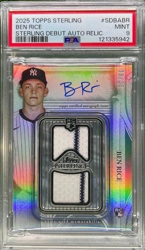 Ben Rice 2025 Topps Sterling Debuts Auto Game Worn Jersey #SDBA-BR 🔥POP 1 🔥