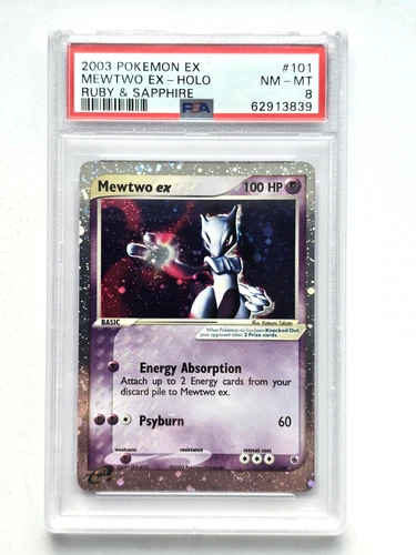 Pokemon Mewtwo Ex - Holo - 101/109 - PSA 8