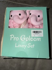 Pro Goleem Słoń Kocyk ochronny Baby Lovey Pink 2-pak Miękka zabawka dla niemowląt