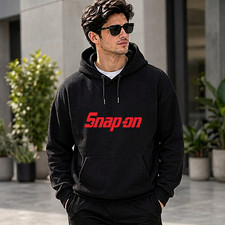 Men's SNAP-ON Tools Graphic Hoodie Custom Printed Pullover Sweatshirt Note Size