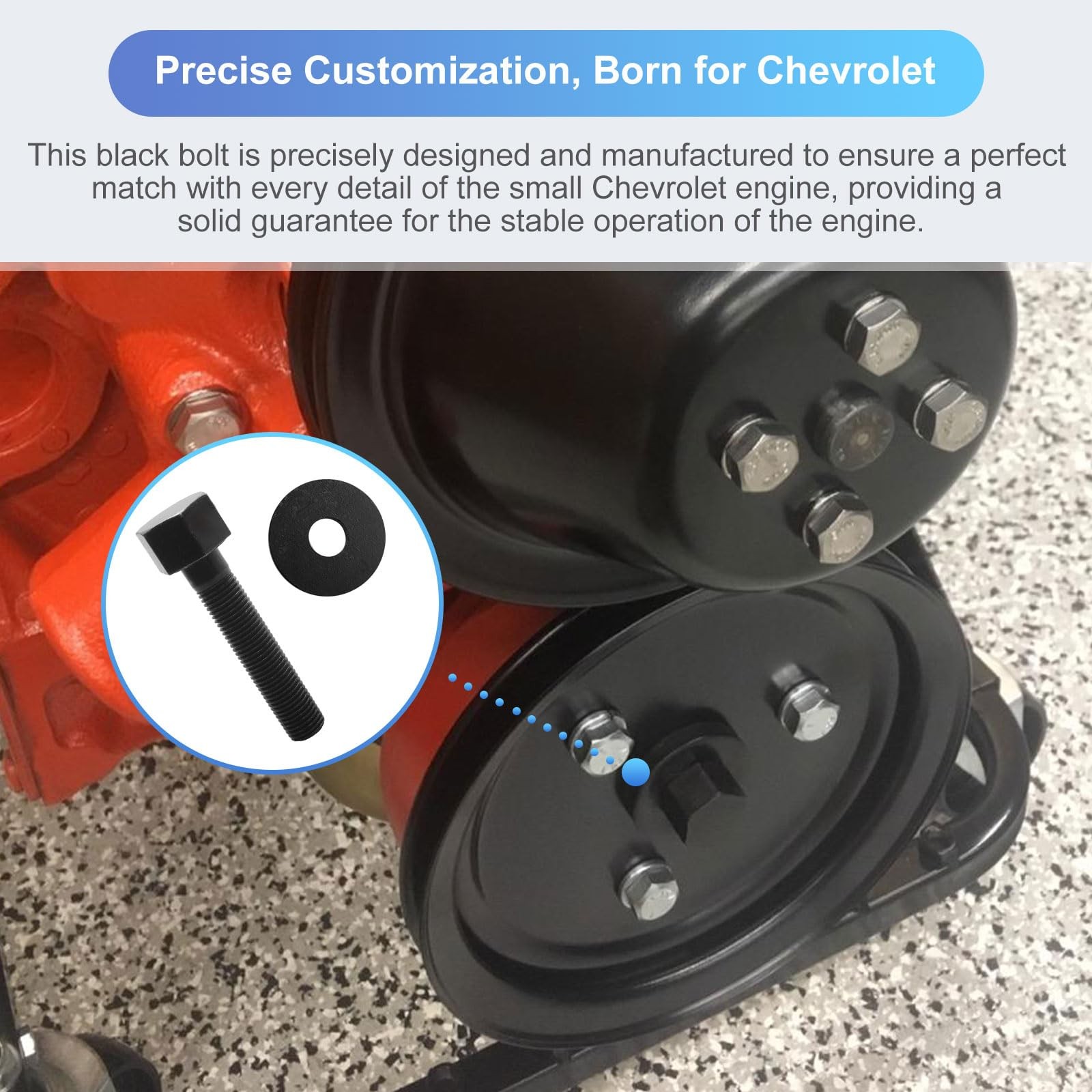 38770 Harmonic Balancer Bolt for Small Block Chevy Harmonic Balancer thumbnail 4