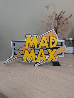 Mad Max 3D Logo Schild Film Mel Gibson Interceptor Sci-Fi 80er 20x12cm