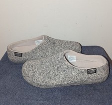 LL Bean Sweater Fleece Slippers Womens Size 9 M Scuff II Gray Heather 504789