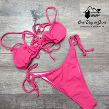 Zaful Tie Back Tie Bottom High Cut Bikini Swimsuit Size 6