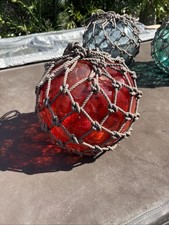 Japanese Glass Fish Floats - Deep Red- Large