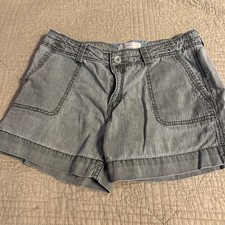 Levi s Gray Cotton Denim Jean Shorts Size 6 Pockets