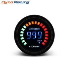 2 52mm Car Tachometer Rpm Meter Digital Analog 20 Led Tacho Rev Counter Gauge