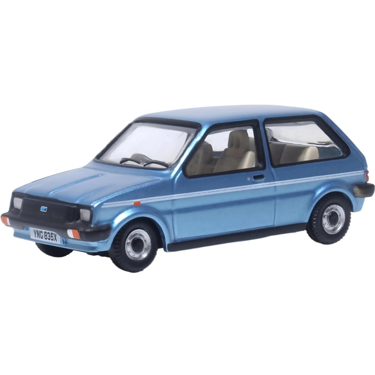 Oxford Diecast 1:76 Scale Austin Mini Metro Car Denim Blue Metallic 76MET002