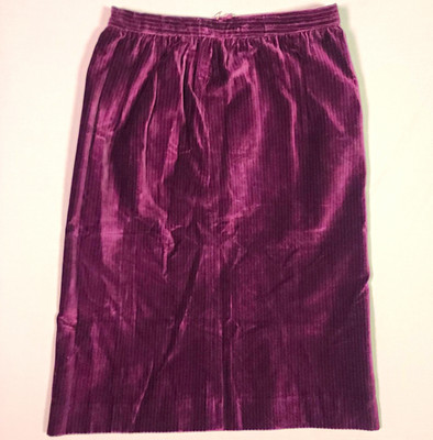 Vintage velvet maroon mid length skirt 