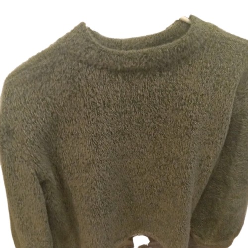 Girls Sweater Medium Gray Wool Blend Long Sleeve Knitted Regular Pullover - Picture 5 of 5