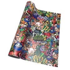 Sticker Bombvinyl Black White Wrap Decals Film Graffiti Cartoon Sheet Diy