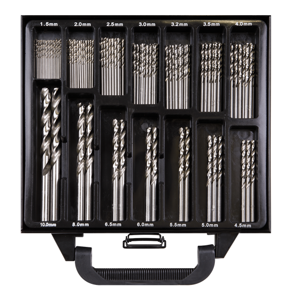 Sealey DBS99FG 99pc Drill Bit Set –Fully Ground Split Point 1.5-10mm HSS Bits PR