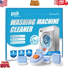 Beasy Washing Machine Cleaner Tablets 24 Count for HE Front and Top Loaders