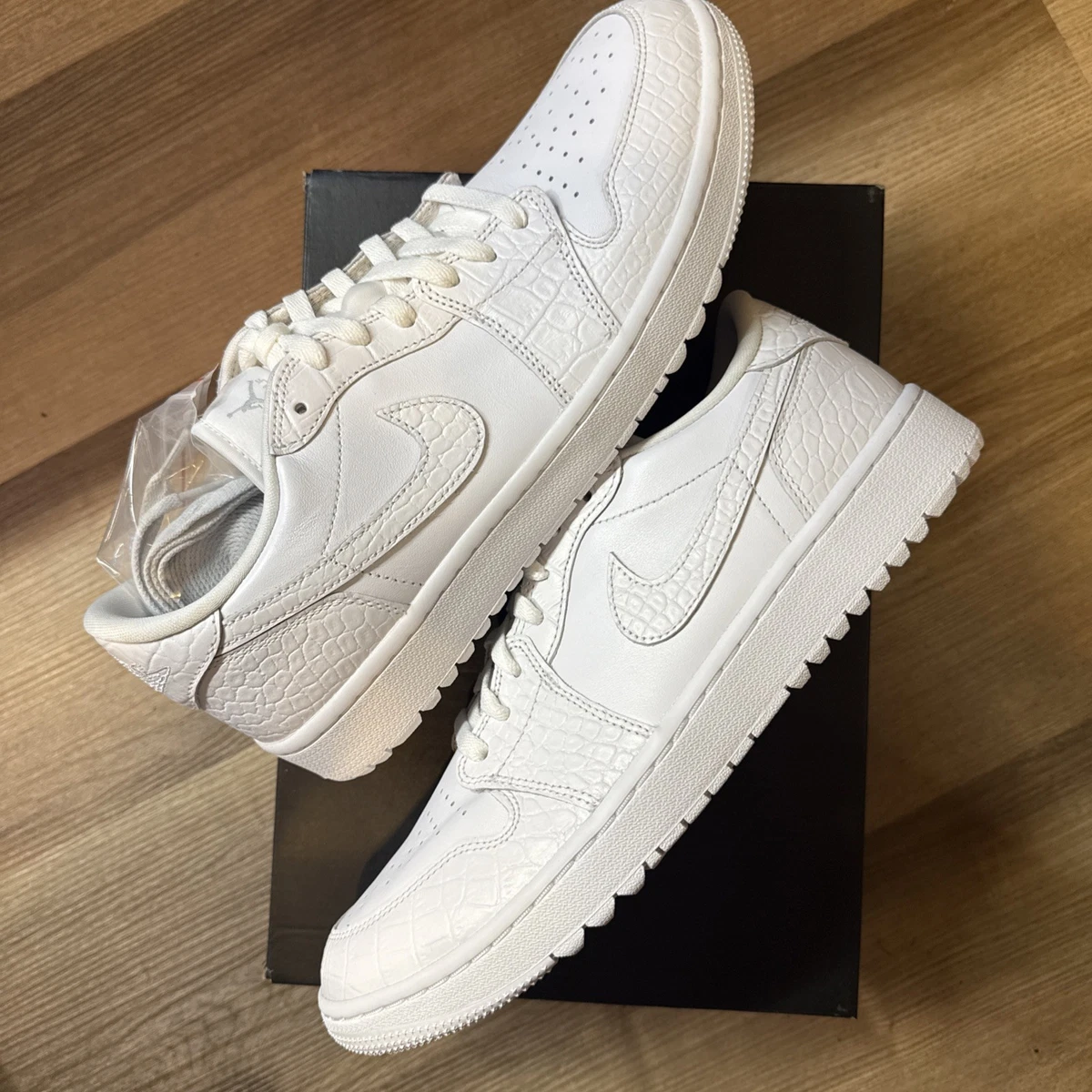 Jordan 1 Golf Low White Crocodile | eBay