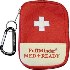 Durable Asthma Inhaler Carrying Case with Keyring and Carabiner