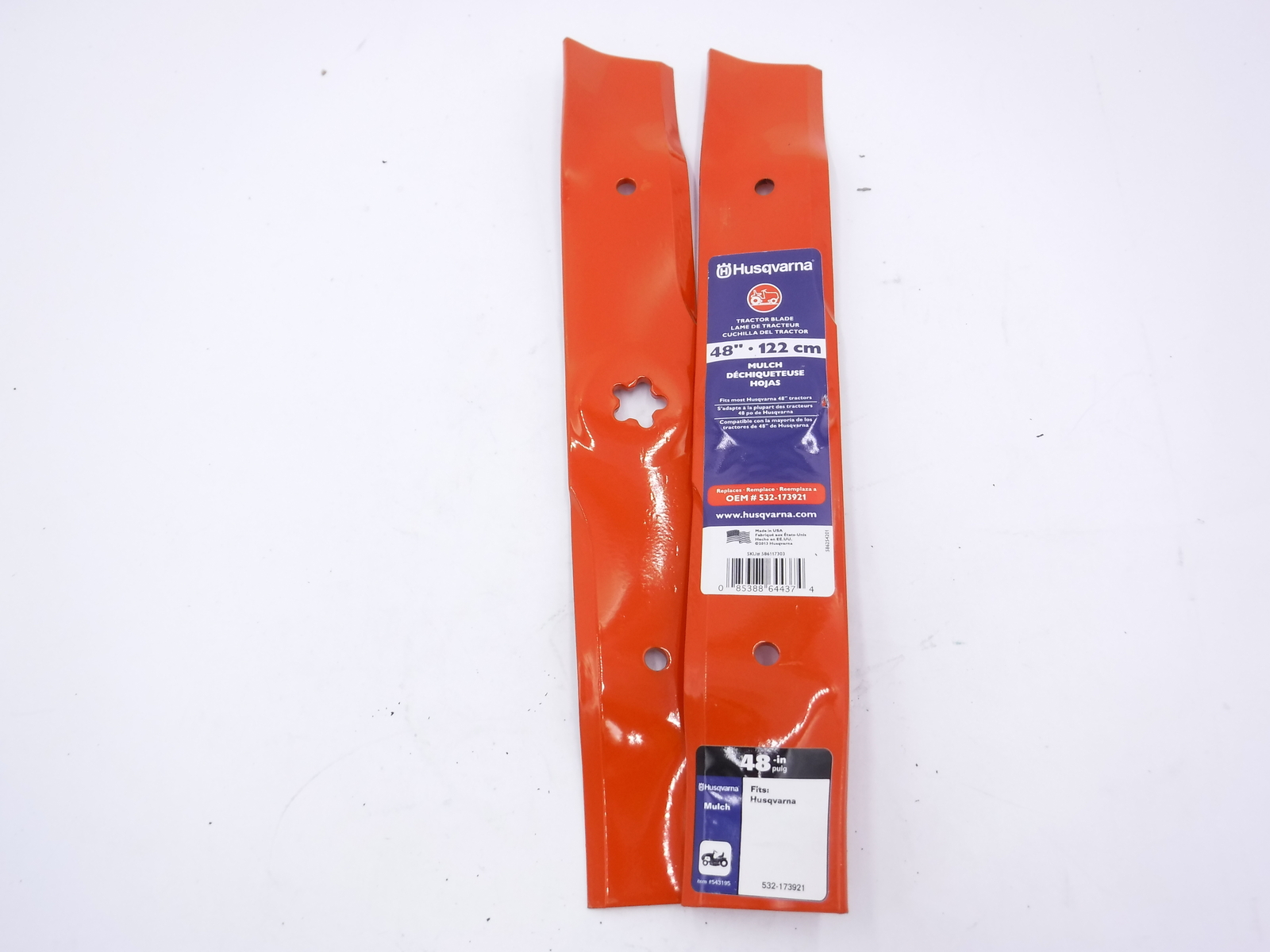 2 Pack Husqvarna Mulching Lawn Mower Blades fits Most 48" Tractors 532